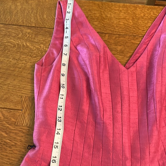 Kay Unger silk cocktail dress with belt (pink, size 4) - Picture 14 of 15